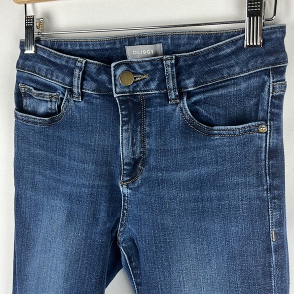 DL1961 Instasculpt Florence Ankle Skinny Distressed Blue Jeans Size 25 - Picture 8 of 15